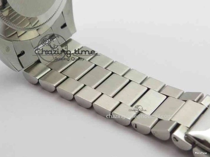 MiroTime 1218 Stylish Day Date 40mm SS BP Maker Best Edition Diamond Bezel Ice Blue Dial On SS Bracelet ETA 3699